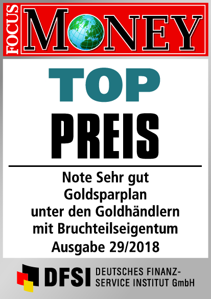 Auvesta - TOP Preis - Note Sehr gut - Goldsparplan unter den Goldhändlern mit Bruchteilseigentum Ausgabe 29/2018