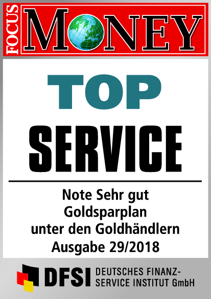 Auvesta - TOP Service - Note Sehr gut - Goldsparplan unter den Goldhändlern Ausgabe 29/2018