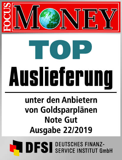 Auvesta - TOP Auslieferung unter den Anbietern von Goldsparplänen Ausgabe 22/2019
