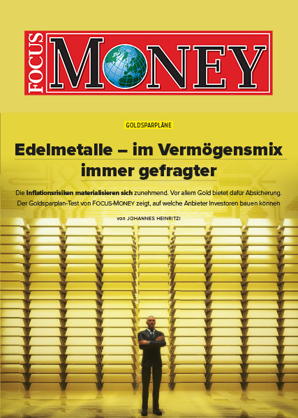 I rischi di inflazione si stanno materializzando sempre più. L'oro, in particolare, offre protezione per questo. Il test del piano di risparmio in oro FOCUS-MONEY mostra su quali fornitori possono fare affidamento gli investitori.