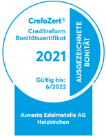 Creditreform bestätigt Auvesta ausgezeichnete Bonität.