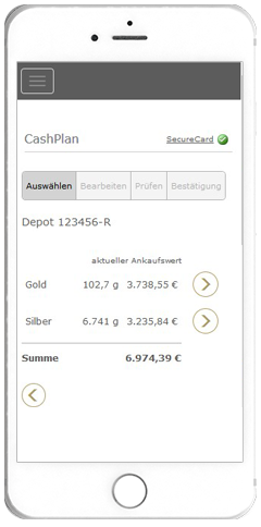 Cash-Plan - einmal einrichten, regelmässig auszahlenn