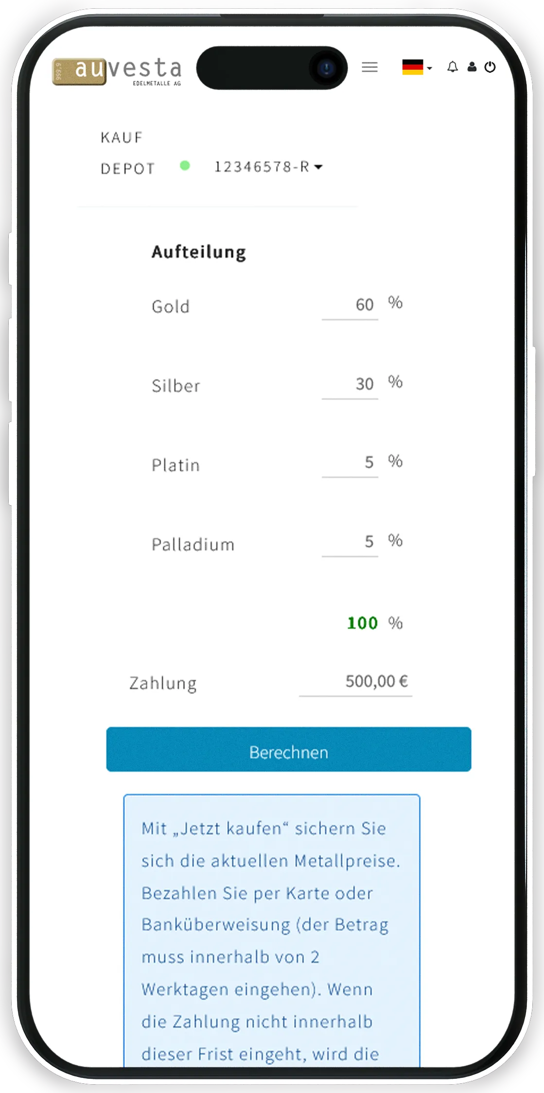 Kauf - Gold weltweit ganz einfach online kaufen
