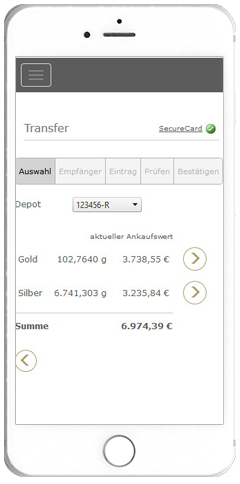 Transfer - Gold kostenlos online senden und erhalten.